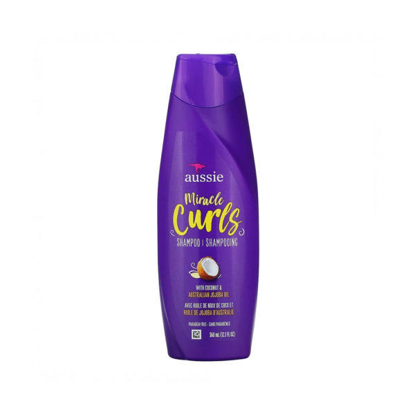 Aussie - Miracle Curls Shampoo Aussie - الشامبو المعجزة للشعر الكيرلي، غني بزيت جوز الهند وزيت الجوجوبا الأسترالي