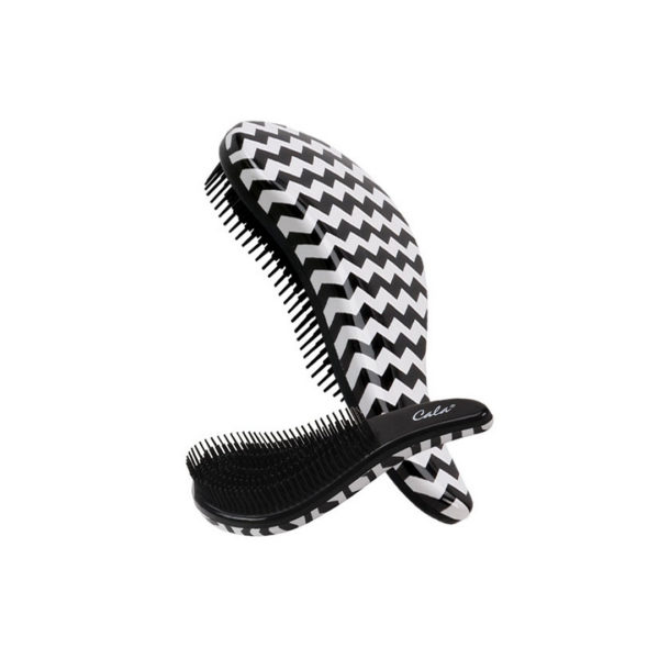Cala - Tangle-free hairbrush (black & white zigzag)
