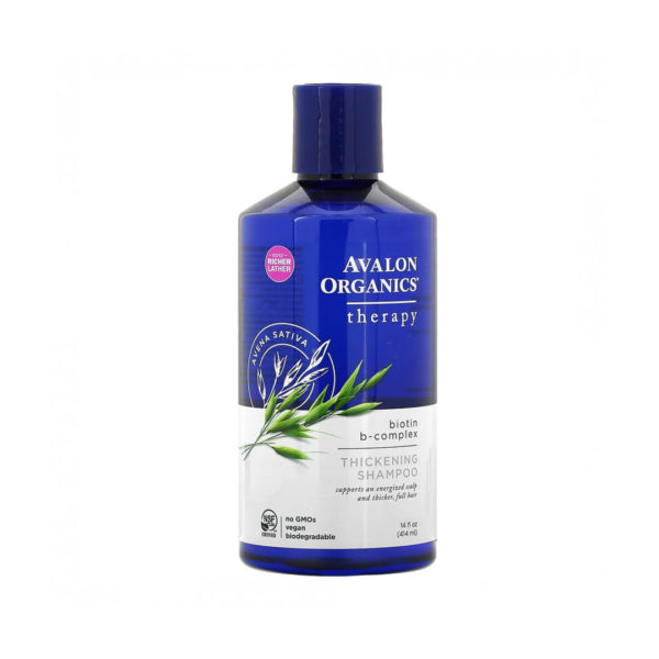 Avalon Organics - Thickening Shampoo, Biotin B-Complex, Therapy Avalon Organics - شامبو لزيادة كثافة الشعر، بالبيوتين وفيتامين ب المركب، معالج