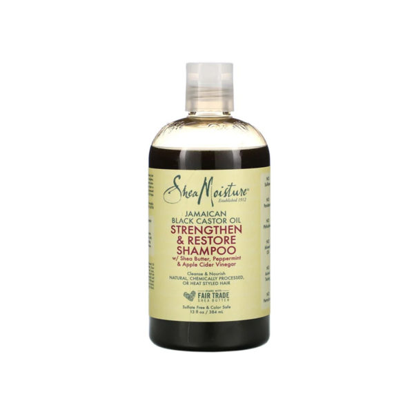 SheaMoisture - Jamaican Black Castor Oil, Strengthen & Restore Shampoo Ohmykajo curly hair care, hair loss treatment, curly hair products