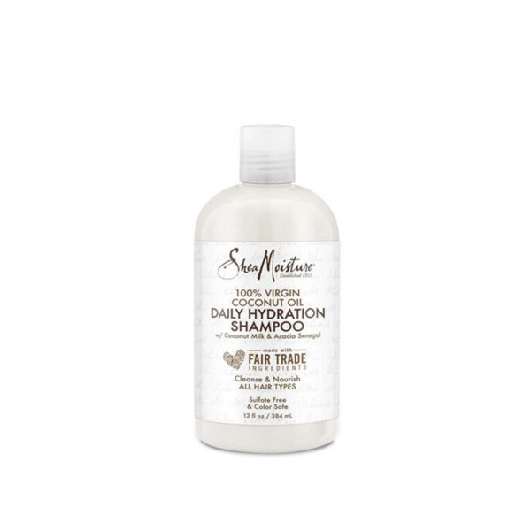 SheaMoisture - 100% Virgin Coconut Oil Daily Hydration Shampoo Ohmykajo curly hair care, hair loss treatment, curly hair products