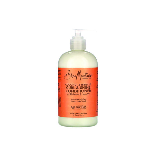 SheaMoisture - Curl & Shine Conditioner, Coconut & Hibiscus Ohmykajo curly hair care, hair loss treatment, curly hair products