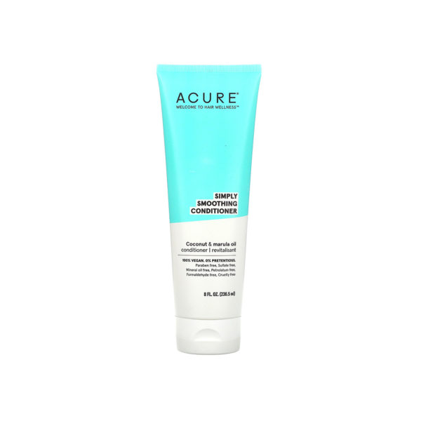 Acure - Simply Smoothing Conditioner, Coconut & Marula Oil Ohmykajo curly hair care, hair loss treatment, curly hair products