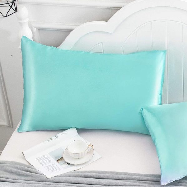 KaJo Silky Satin Pillowcase - Aqua blue