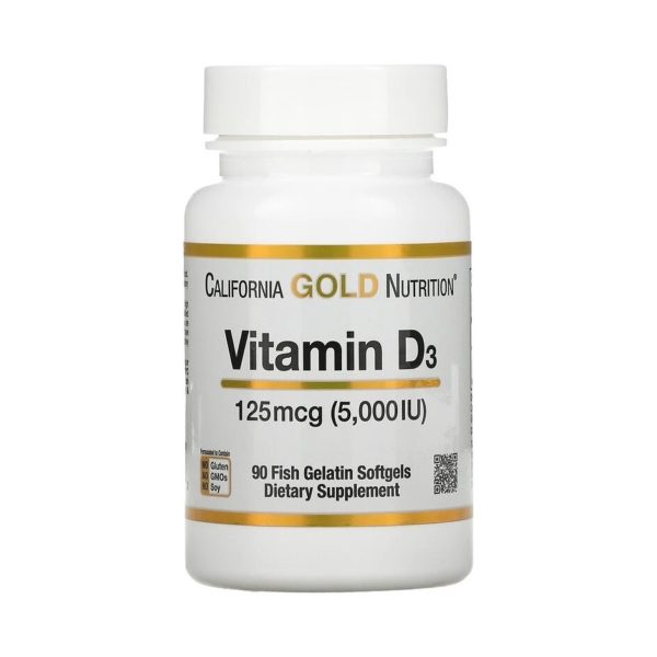 California Gold Nutrition, Vitamin D3, 125 mcg (5,000 IU)