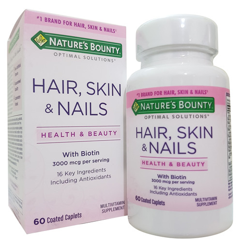 Nature's Bounty - Hair, Skin & Nails Advanced With Biotin Supplement,  Multivitamin Formula - OhMyKajo