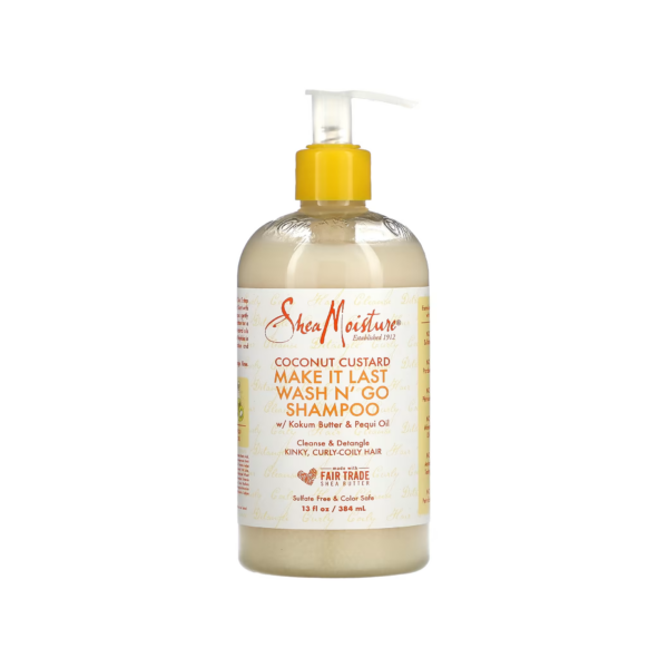 SheaMoisture - Coconut Custard With Kokum Butter & Pequi Oil Shampoo Ohmykajo curly hair care, hair loss treatment, curly hair products