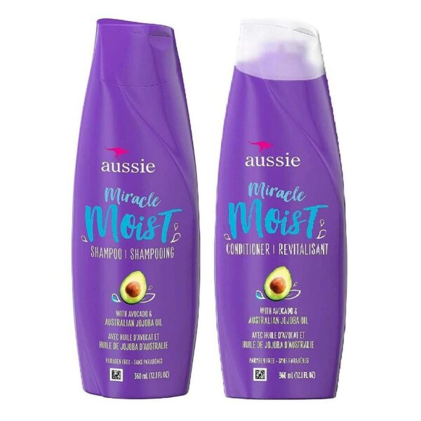 Aussie - Miracle Moist Shampoo and Conditioner Sets Ohmykajo curly hair care, hair loss treatment, curly hair products