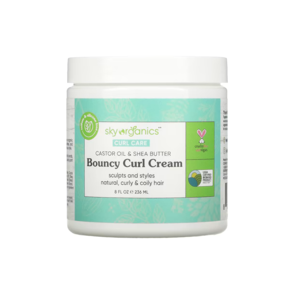 Sky Organics - Curl Care Bouncy Curl Cream Ohmykajo curly hair care, hair loss treatment, curly hair products