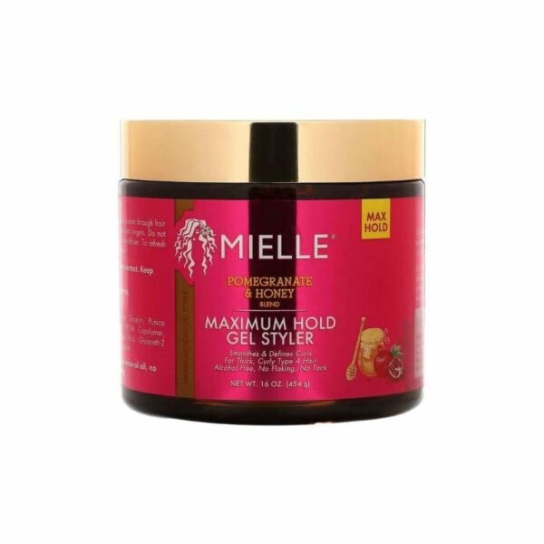 Mielle - Gel Styler - Maximum Hold Pomegranate and Honey Blend Ohmykajo curly hair care, hair loss treatment, curly hair products
