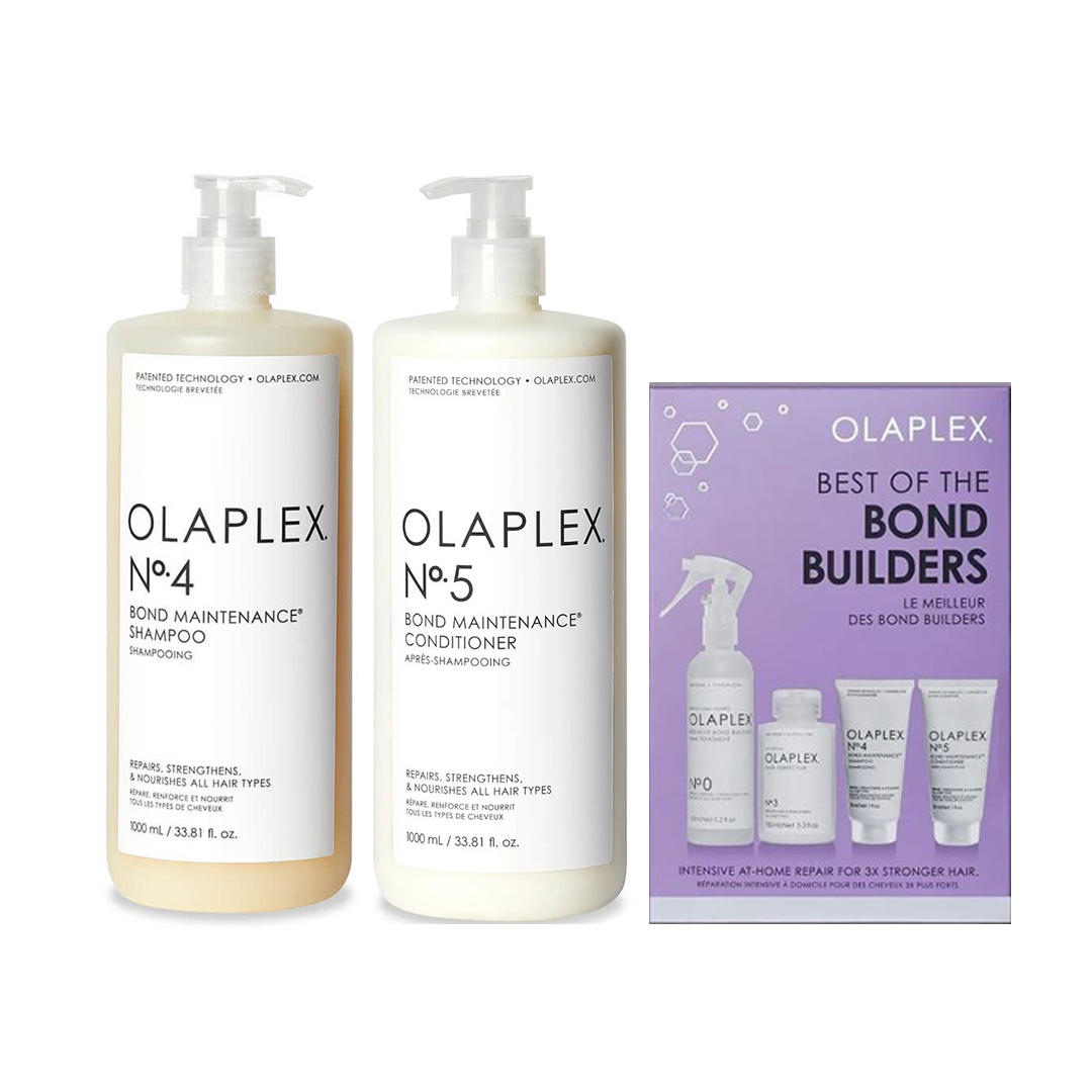 Olaplex - Value Kit - Shampoo and Conditioner and Best bond kit olaplex - بكج التوفير - شامبو وبلسم ومجموعة علاج تقصف الشعر