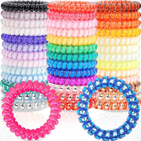 Ohmykajo curly hair care, hair loss treatment, curly hair products Silicone Spiral Hair Ties