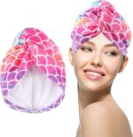  Mermaid Microfiber Hair Towel Turban