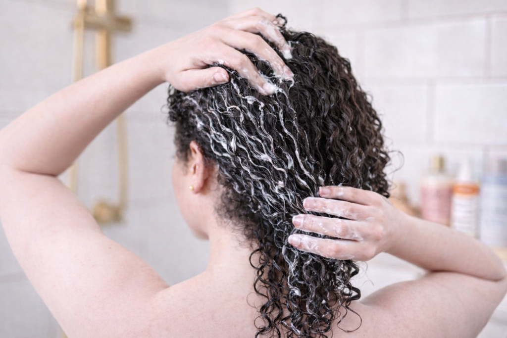no 2 How to apply hair mask for curly hair